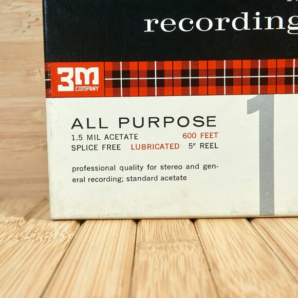 Vintage Scotch 1/4-111-6 1.5 MIL 600 Feet Acetate 5" Reel Recording Tape, USA - Picture 2 of 9